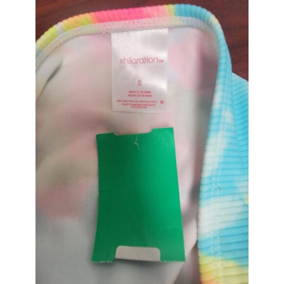 Tie-Dye Ribbed Bikini Bottoms Womens Size S Vibrant Pastel Colors Swimwear Soft - Picture 8 of 9